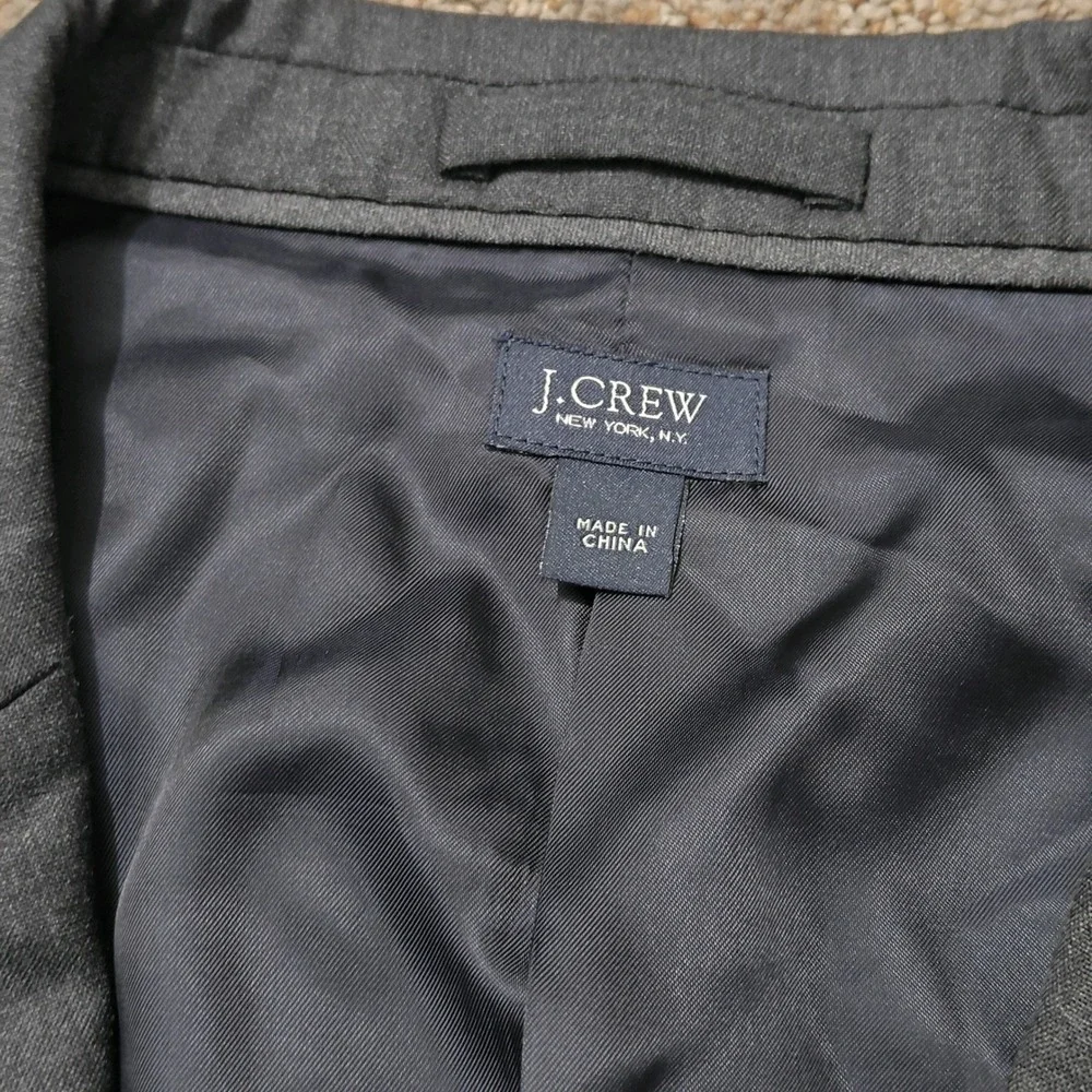 J.Crew‎ Aldridge Jacket 44R Loro Piana Italian Wool Blazer Charcoal Gray 16565